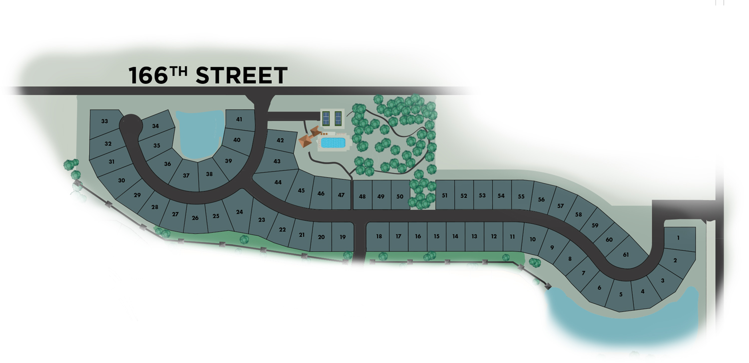 The Greens homesites map | Wood Wind Landing
