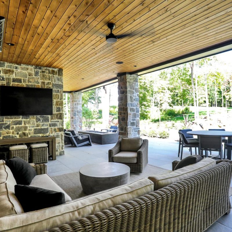GG Custom Home patio details | Wood Wind Landing