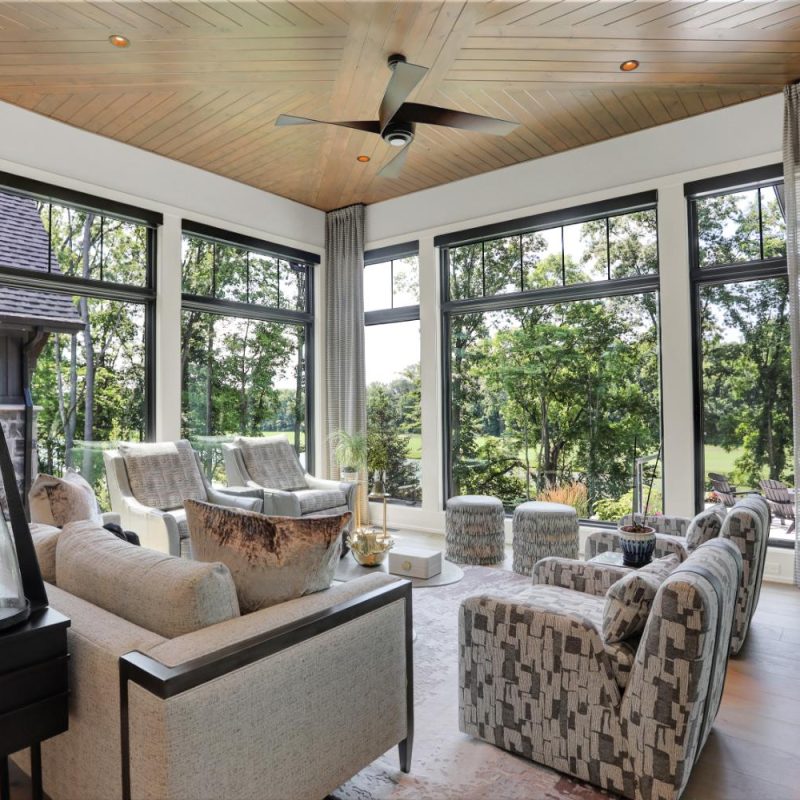 GG Custom Homes sunroom designs | Wood Wind Landing