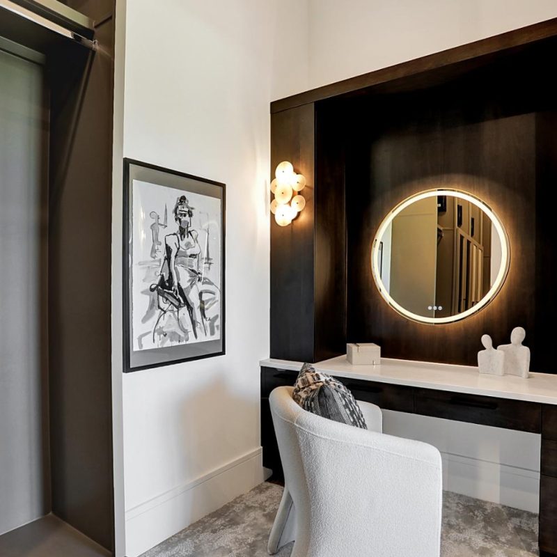GG Custom Home makeup vanity | Wood Wind Landing