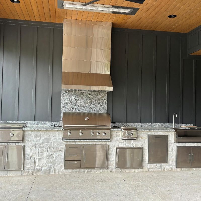 Gradison Design Build custom home outdoor kitchen | Wood Wind Landing