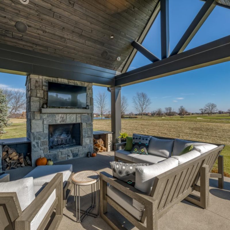 Gradison Design Build custom home outdoor living | Wood Wind Landing