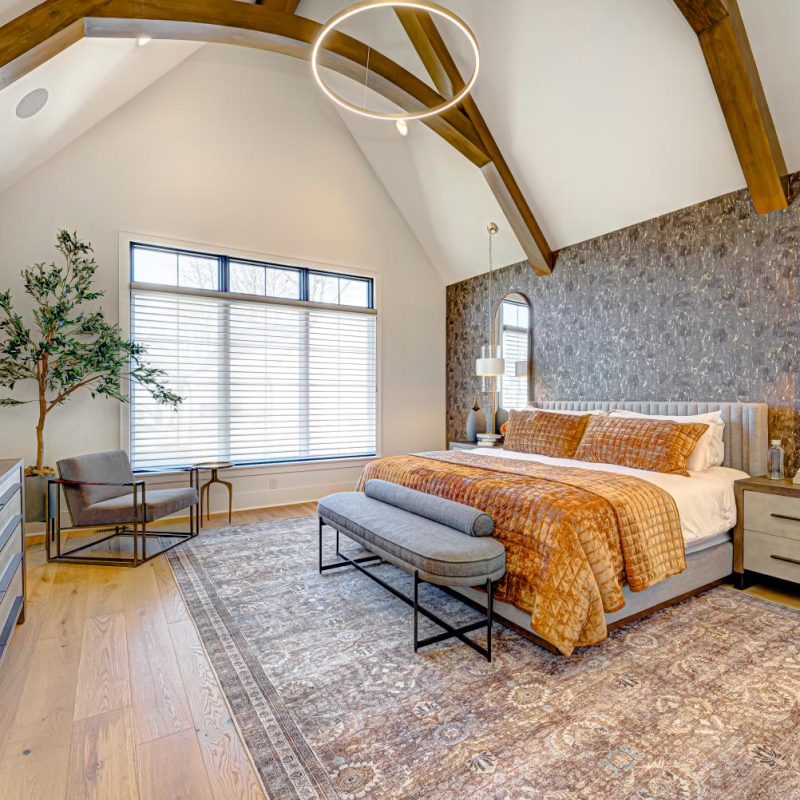 OTDG custom home luxury primary bedroom | Wood Wind Landing